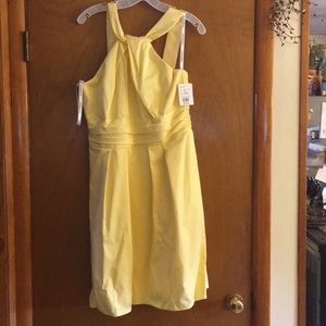 Canary yellow dress.